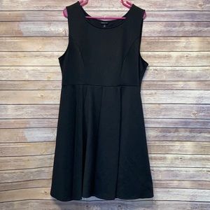 Torrid Black Scuba Dress w/ Subtle Leopard Print